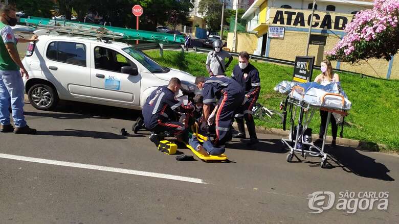 Foto 5 de 5 — Após colisão, ciclista sofre traumatismo craniano em avenida da Região